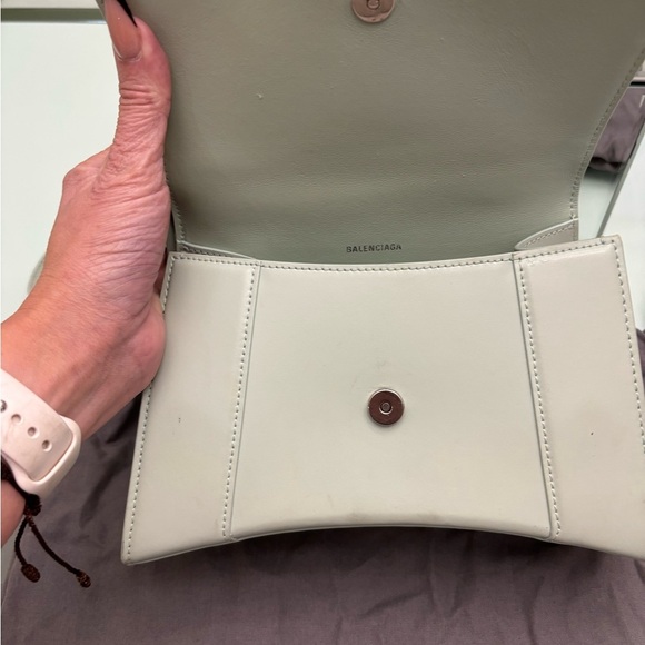 Authentic Balenciaga Small Hourglass Top Handle in Mint Green - Picture 6 of 11